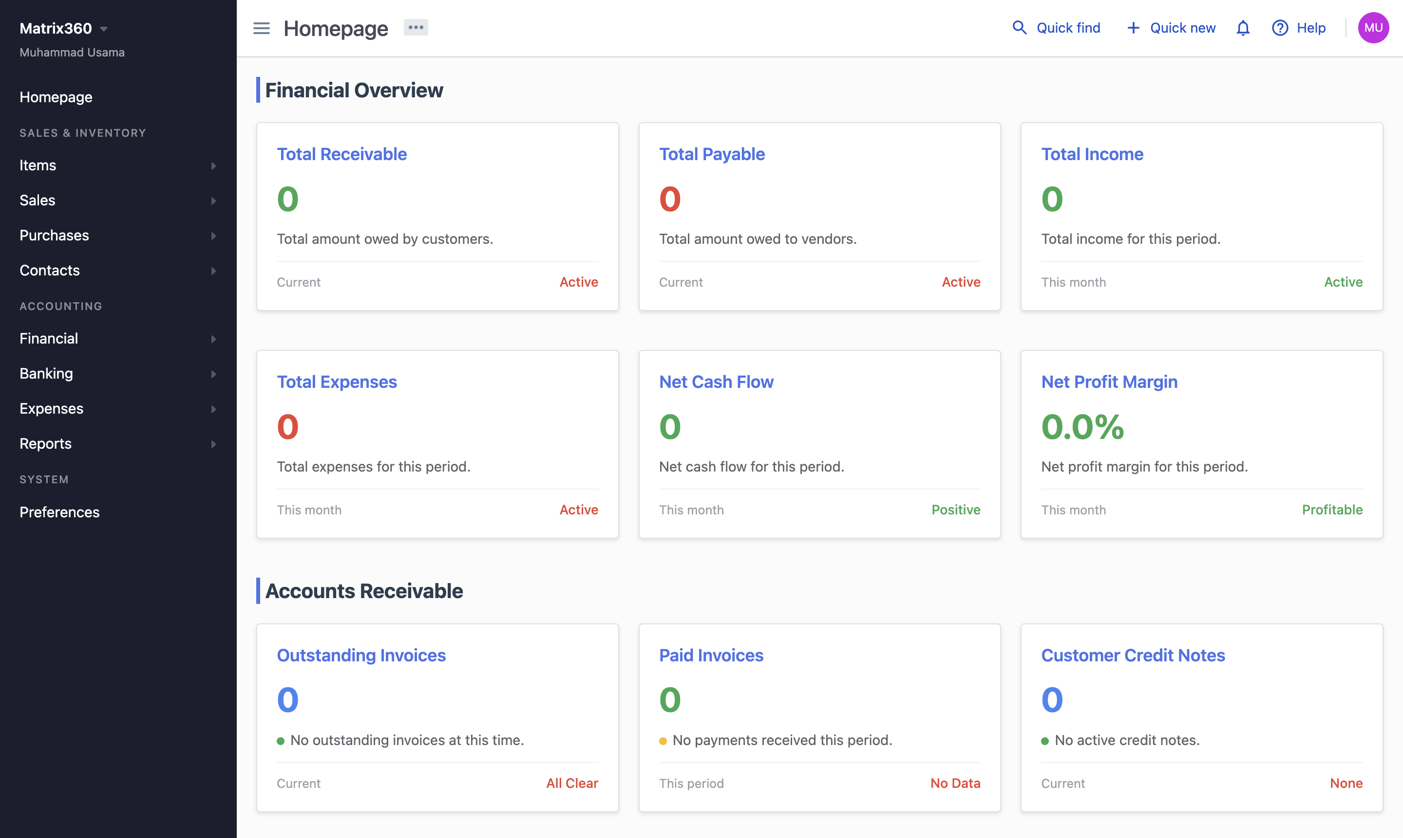 Matrix360 Dashboard